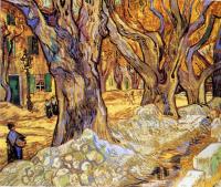 Gogh, Vincent van - Road Menders in a Lane with Massive Plane Trees